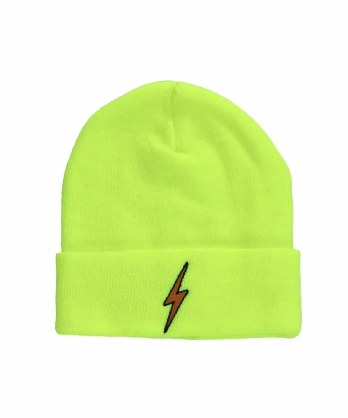 Women BOLT BEANIE 8211 NEON YELLOW Aviator Nation BoltCollection