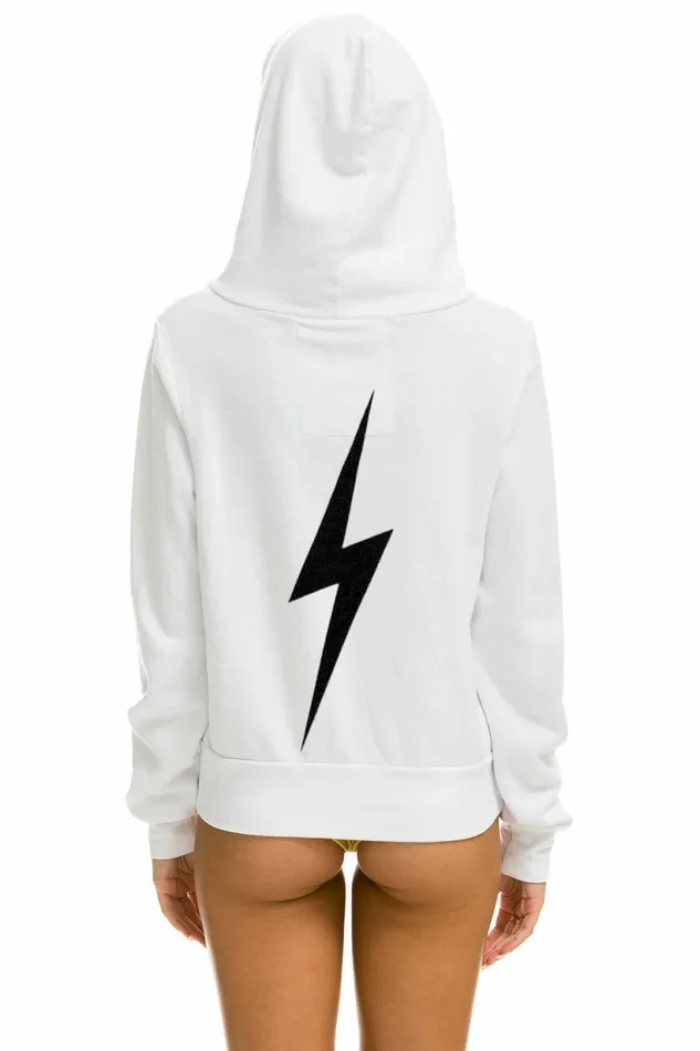 Women BOLT HOODIE 8211 WHITE Aviator Nation BoltCollection