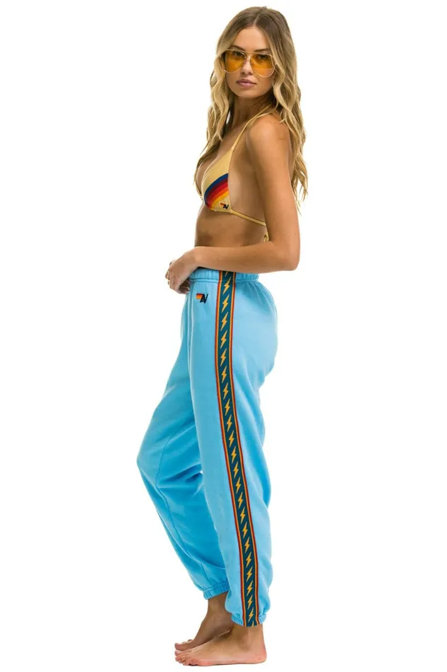 Women BOLT STRIPE SWEATPANTS 8211 SKY Aviator Nation Sweatpants
