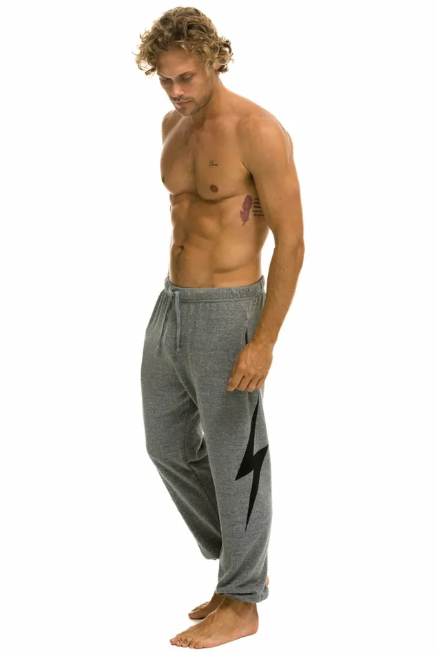 Women BOLT SWEATPANTS 8211 HEATHER GREY Aviator Nation BoltCollection