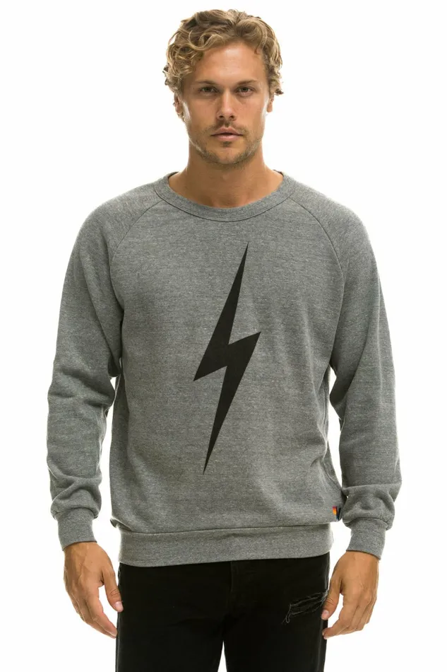 Women BOLT SWEATSHIRT 8211 HEATHER GREY Aviator Nation BoltCollection Women BOLT SWEATSHIRT 8211 HEATHER GREY Aviator Nation BoltCollection