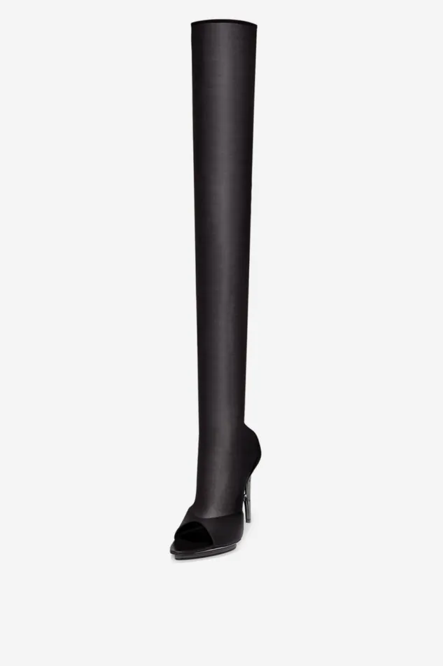 Women Boots Victoria Beckham Pointy Toe Mesh Boot In Black