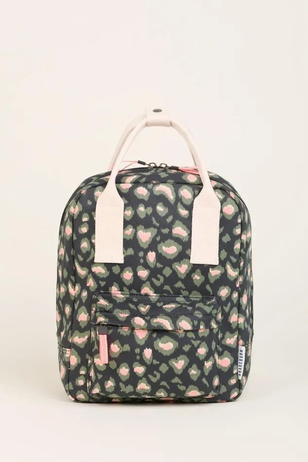 Women Brakeburn Bags and Purses Charcoal Khaki Leopard Print Classic Backpack
