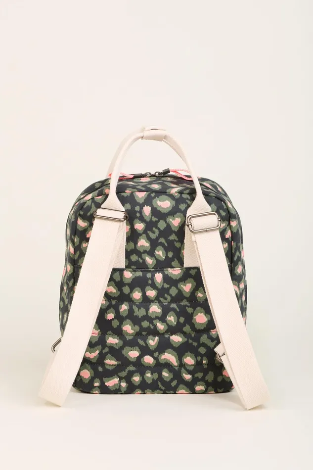 Women Brakeburn Bags and Purses Charcoal Khaki Leopard Print Classic Backpack