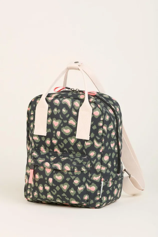 Women Brakeburn Bags and Purses Charcoal Khaki Leopard Print Classic Backpack