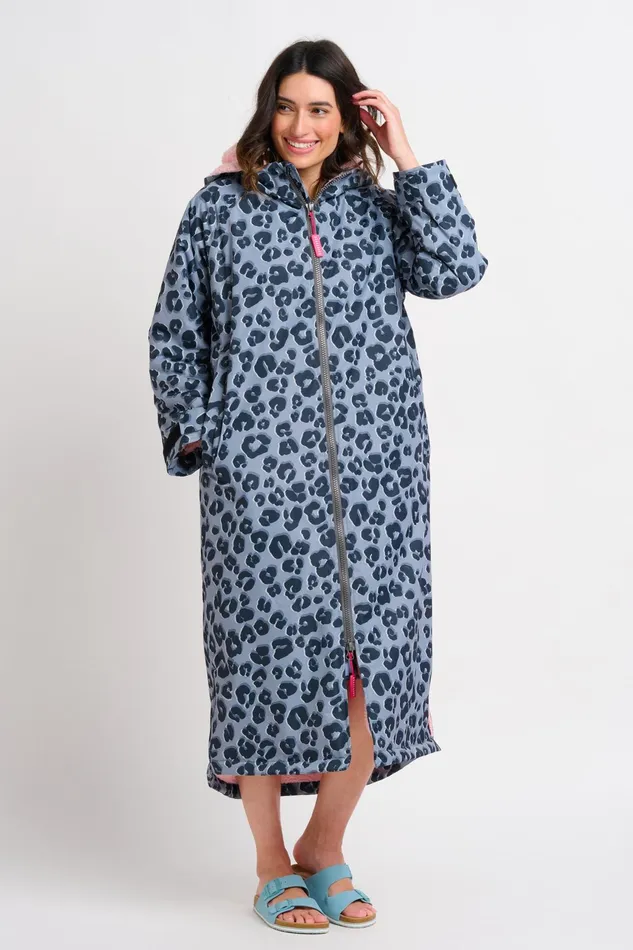 Women Brakeburn Coats And Jackets Grey Leopard Chinook Water Resistant Changing Robe