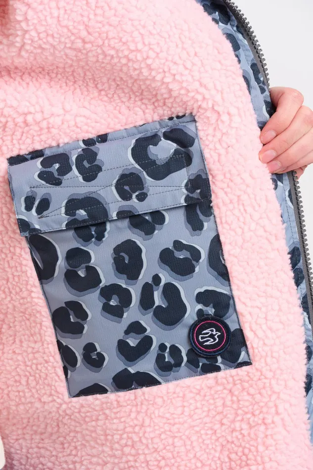 Women Brakeburn Coats And Jackets Grey Leopard Chinook Water Resistant Changing Robe