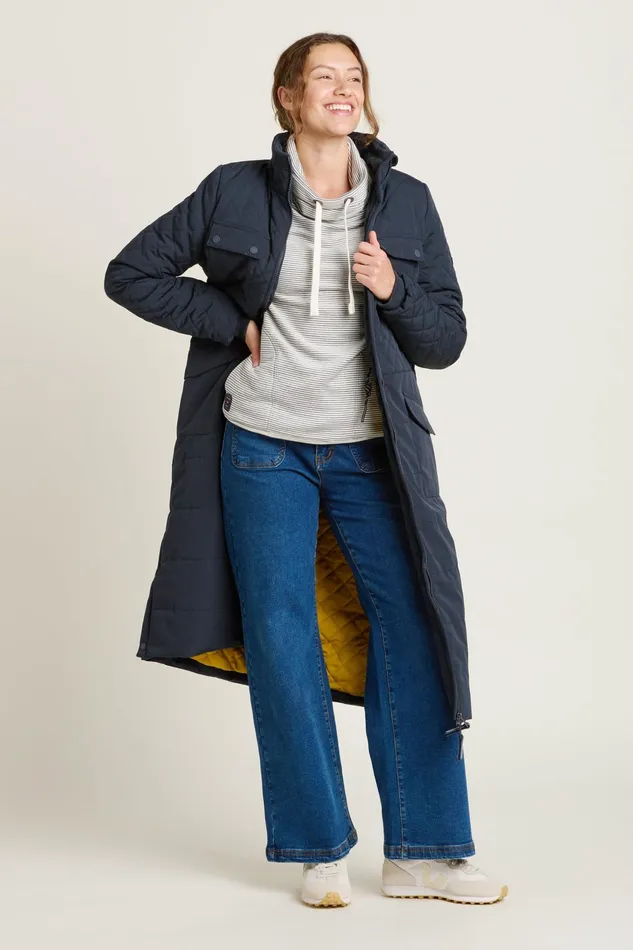 Women Brakeburn Coats And Jackets Navy Matravers Long Line Coat