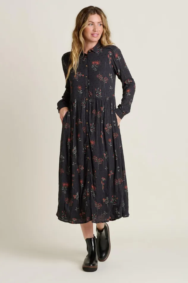Women Brakeburn Dresses Charcoal Bella Maxi Shirt Dress