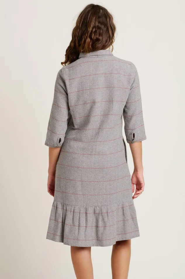 Women Brakeburn Dresses Grey Westbourne Shirt Dress