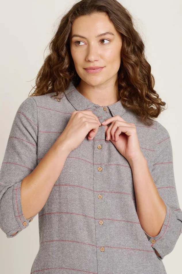 Women Brakeburn Dresses Grey Westbourne Shirt Dress