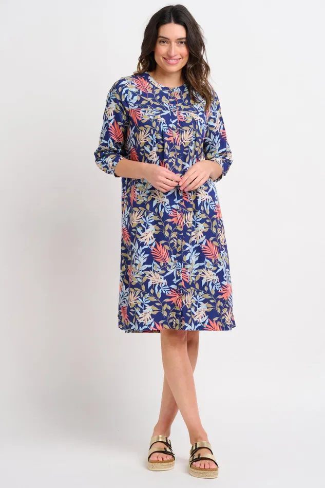 Women Brakeburn Dresses Trailing Tropics Navy Shirt Dress