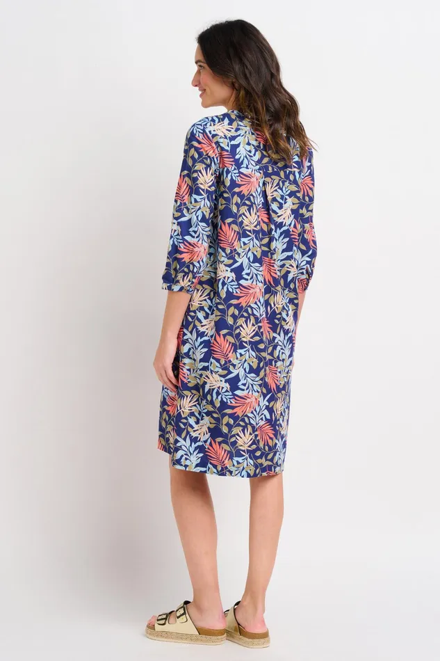 Women Brakeburn Dresses Trailing Tropics Navy Shirt Dress