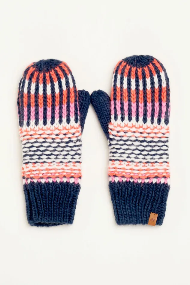Women Brakeburn Hats And Gloves Textured Stripe Knitted Gloves