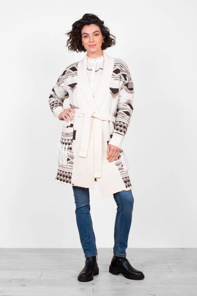 Women Brakeburn Knitwear Blanket Belted Knitted Cardigan