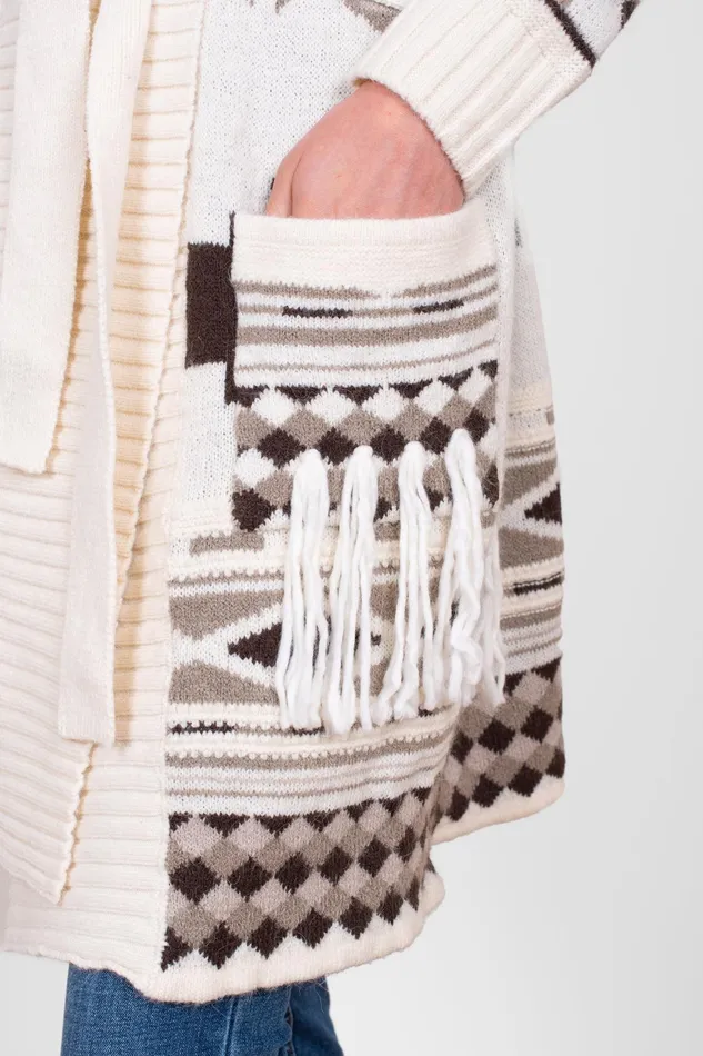 Women Brakeburn Knitwear Blanket Belted Knitted Cardigan