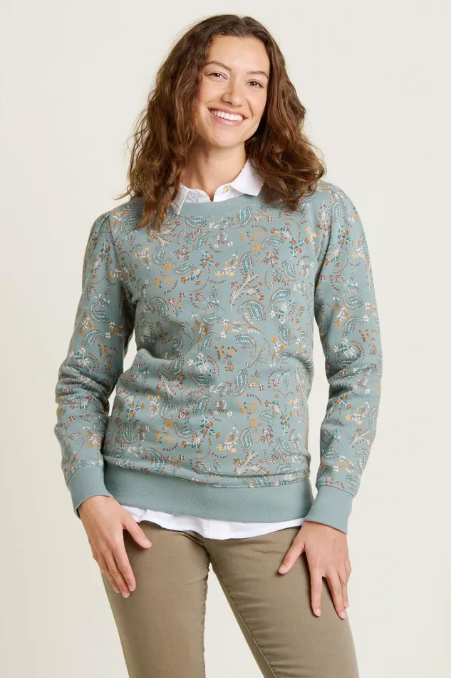 Women Brakeburn Sweatshirts And Hoodies Grey Mia Crew Neck Sweatshirt