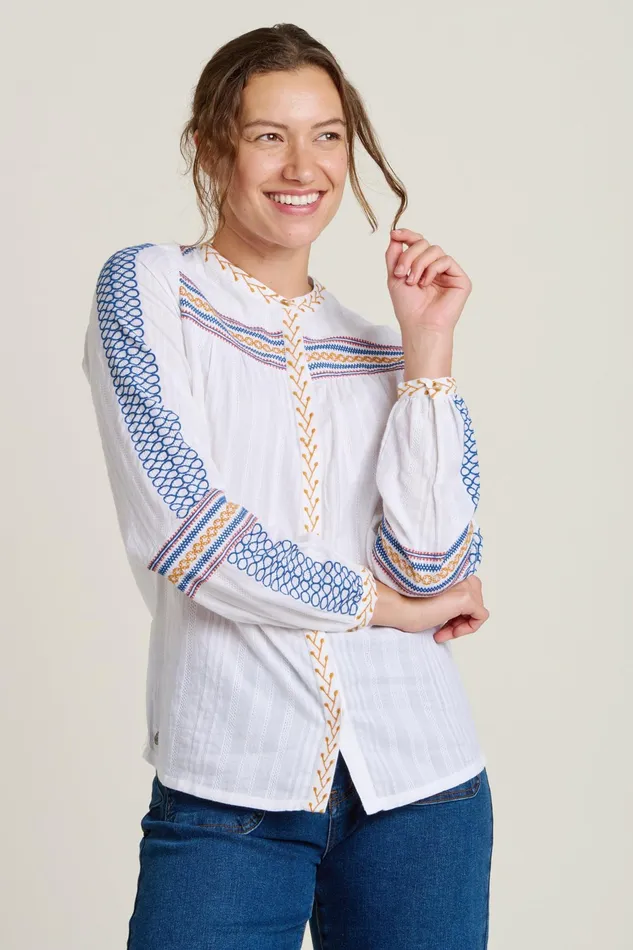 Women Brakeburn Tops TShirts And Vests Cream Cove Blouse