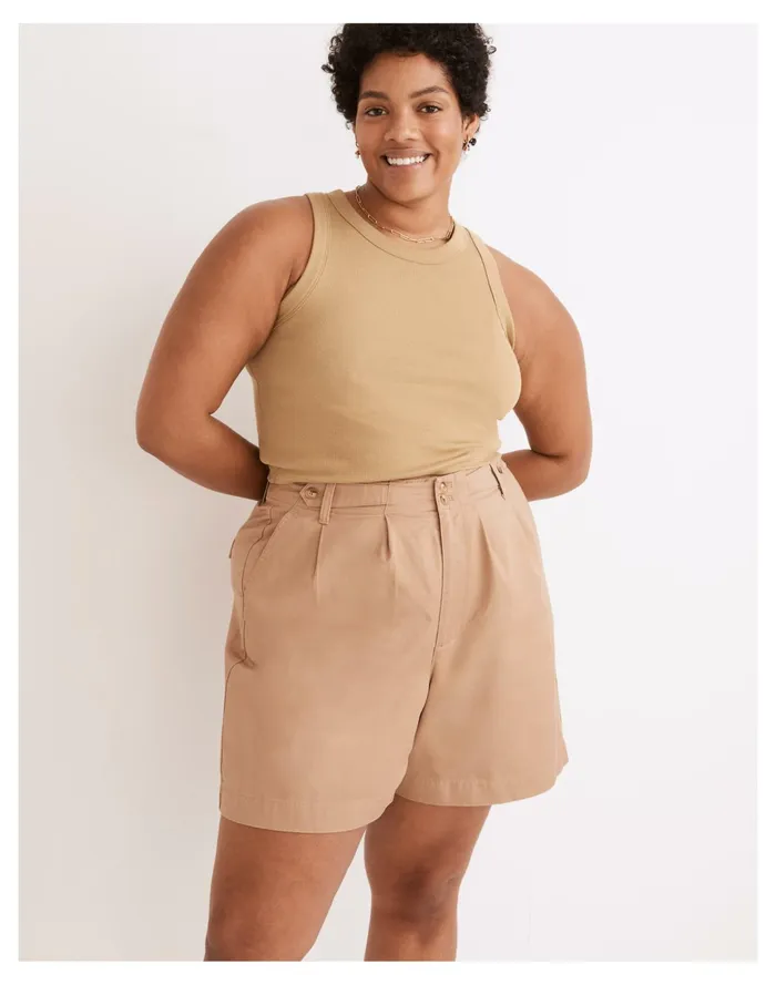 Women Brightside Crop Tank Olive Surplus Madewell Tees