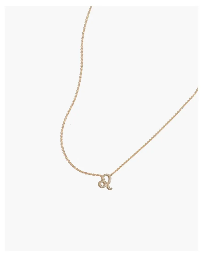Women BYCHARI ZODIAC NECKLACE Leo Madewell 14K GoldPlated