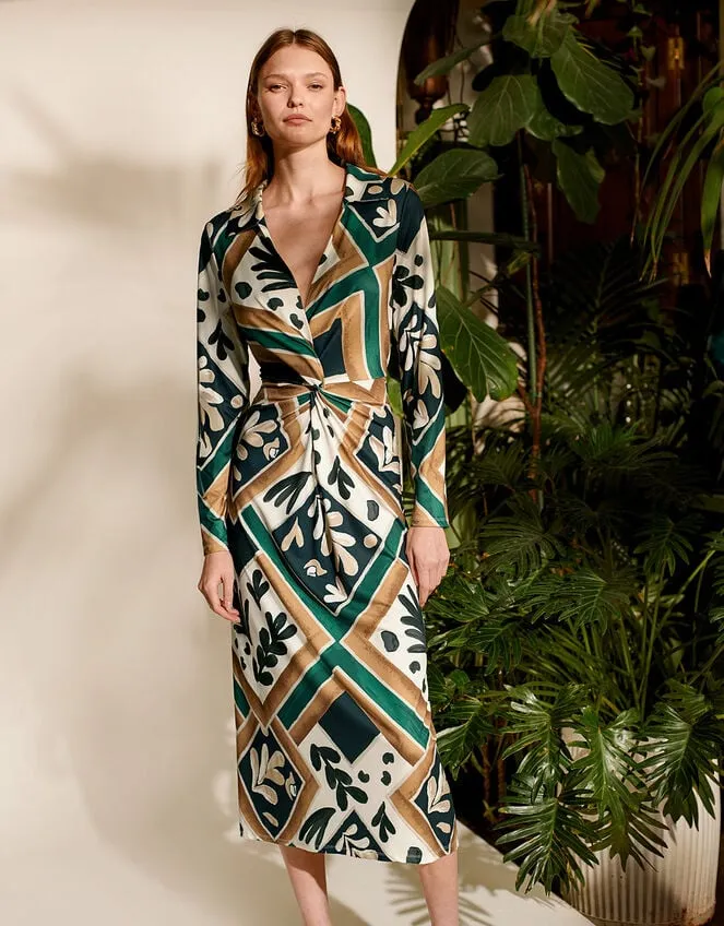 Women Cadenza Print Jersey Dress Black Monsoon Dresses
