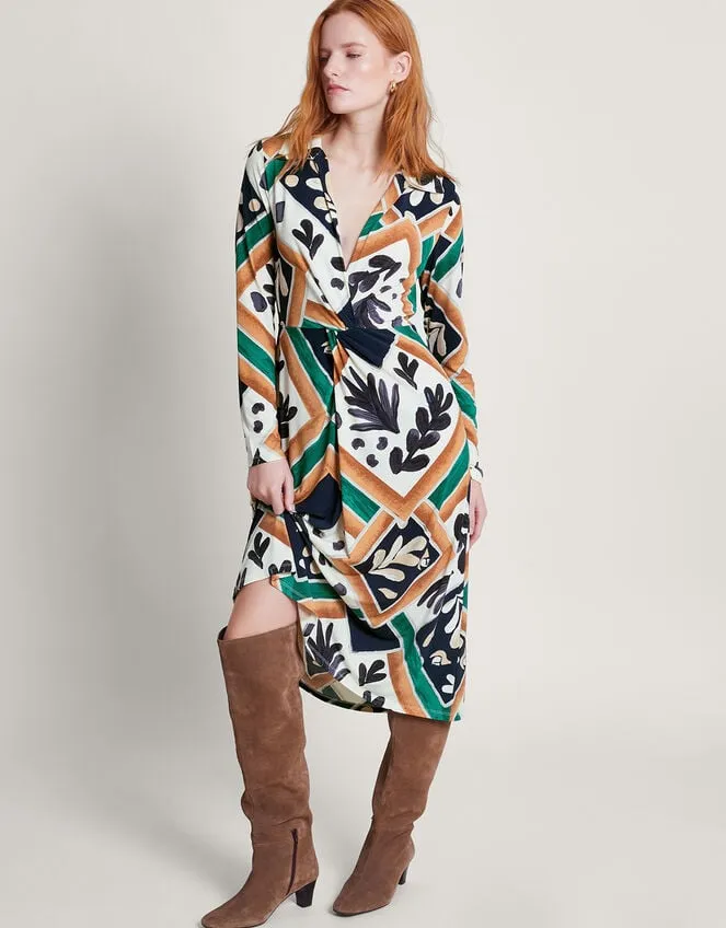 Women Cadenza Print Jersey Dress Black Monsoon Dresses