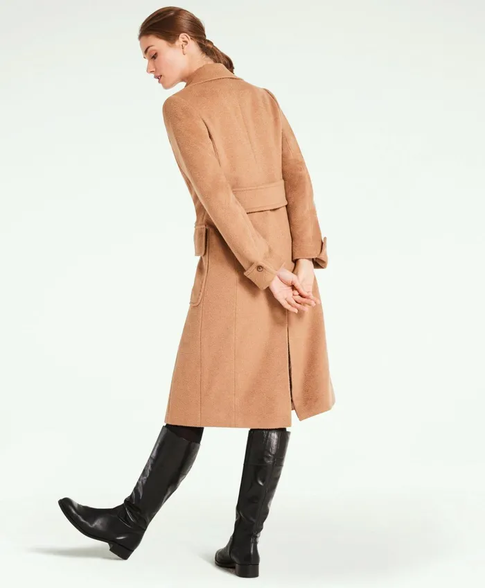 Women Camel Hair Polo Coat Camel Brooks Brothers Coats and Jackets