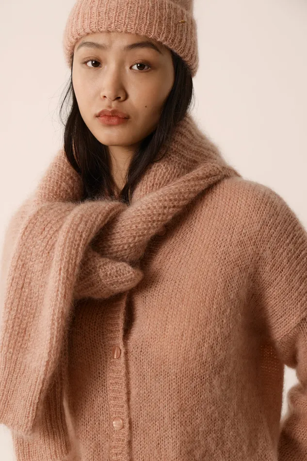 Women Cardigan Chidonie Naturel Gilet Mohair Beige Des Petits Hauts Jumpers and Cardigans