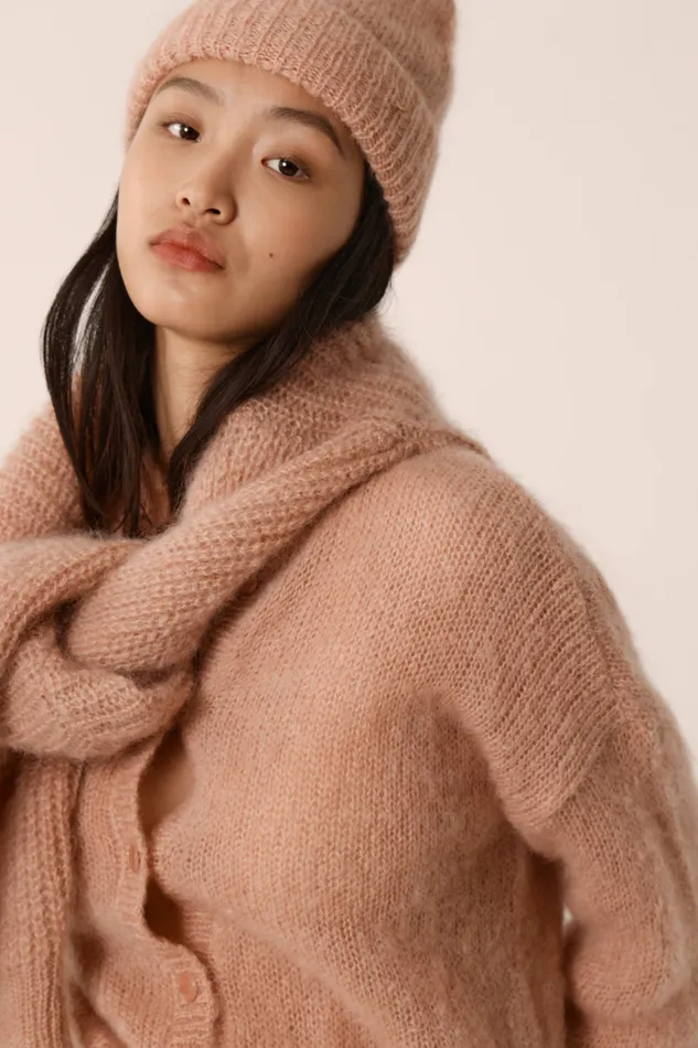 Women Cardigan Chidonie Naturel Gilet Mohair Beige Des Petits Hauts Jumpers and Cardigans