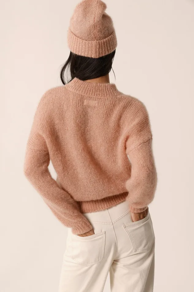 Women Cardigan Chidonie Naturel Gilet Mohair Beige Des Petits Hauts Jumpers and Cardigans