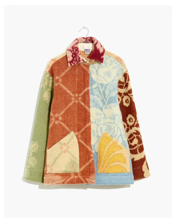 Women Carleen Upcycled Blanket Ardmore Jacket Ooak Vintage Wool Blankets Madewell Jackets