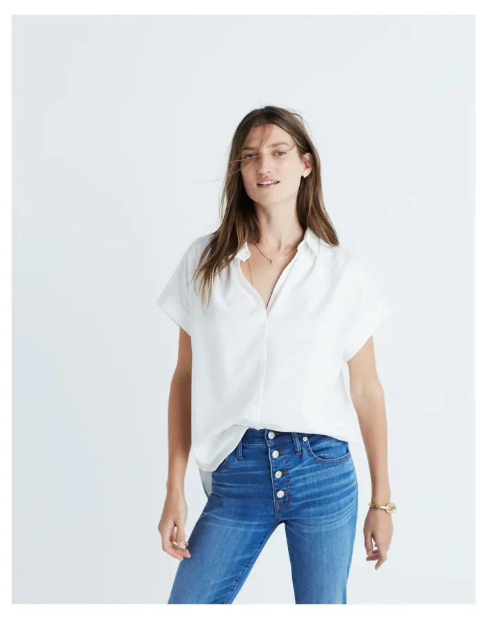 Women Central Shirt In Pure White Pure White Madewell Tops and Shirts
