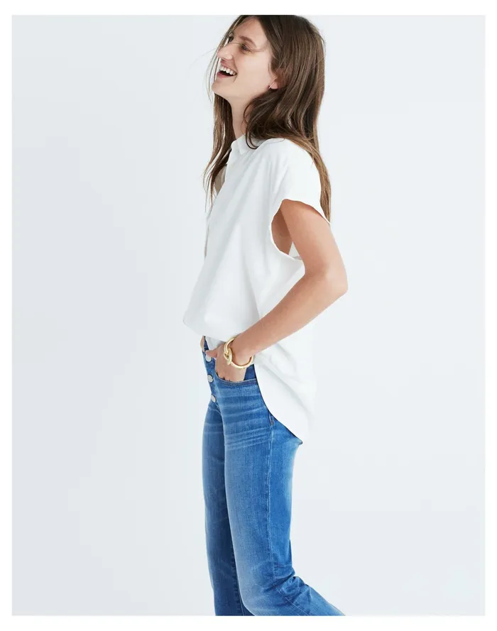 Women Central Shirt In Pure White Pure White Madewell Tops and Shirts Women Central Shirt In Pure White Pure White Madewell Tops and Shirts
