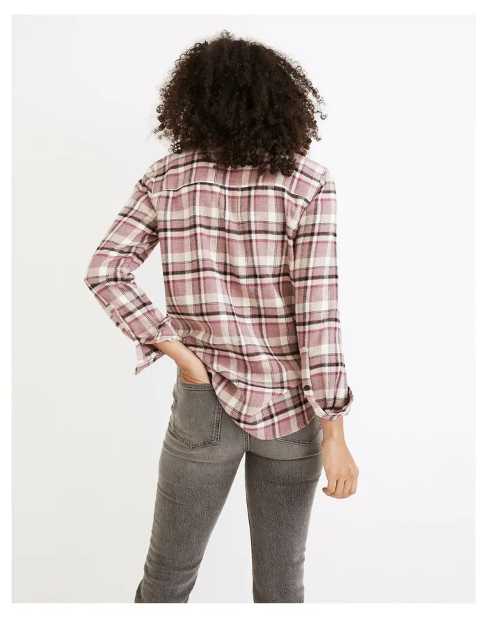 Women Classic Ex Boyfriend Shirt In Cornado Plaid Faded Fig Madewell Tops and Shirts Women Classic Ex Boyfriend Shirt In Cornado Plaid Faded Fig Madewell Tops and Shirts