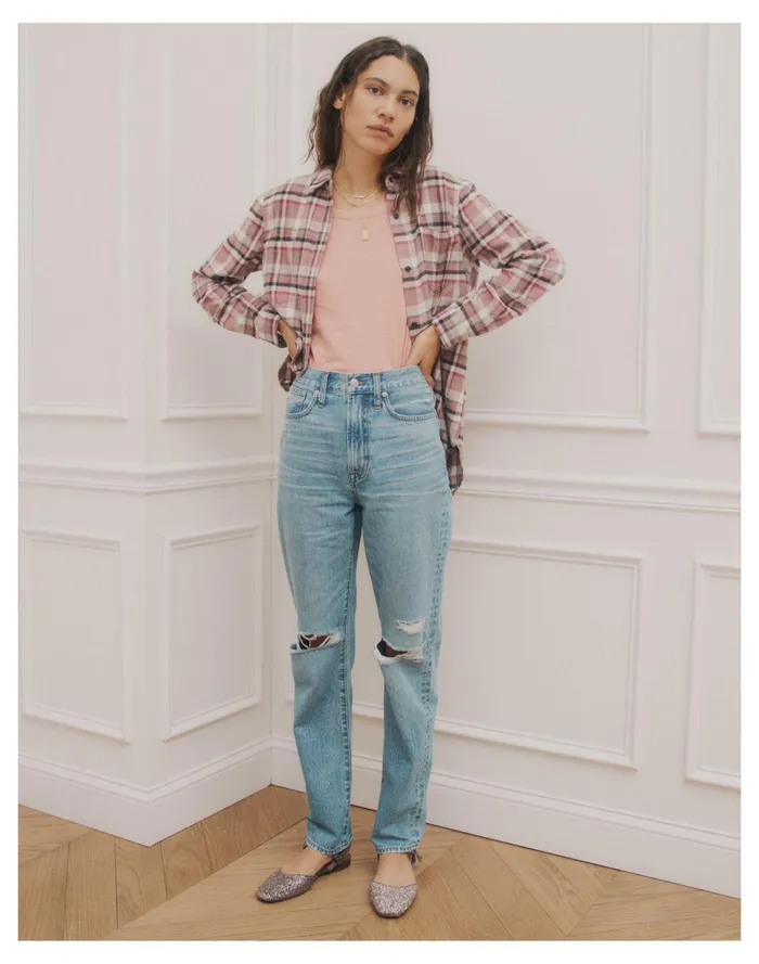 Women Classic Ex Boyfriend Shirt In Cornado Plaid Faded Fig Madewell Tops and Shirts Women Classic Ex Boyfriend Shirt In Cornado Plaid Faded Fig Madewell Tops and Shirts