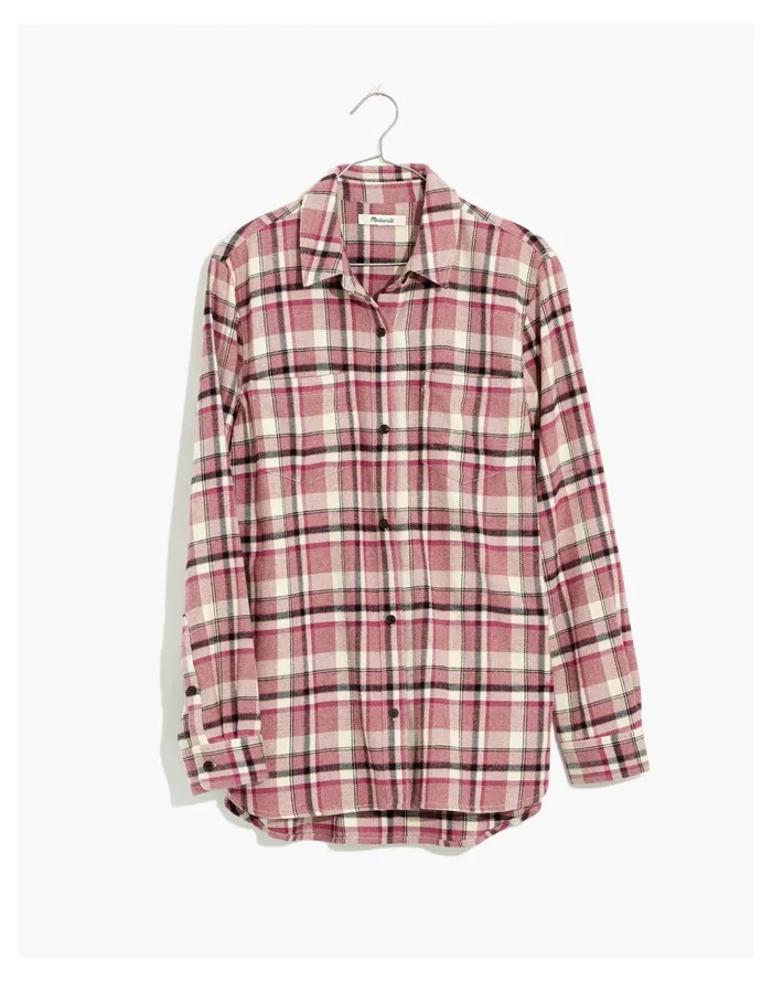 Women Classic Ex Boyfriend Shirt In Cornado Plaid Faded Fig Madewell Tops and Shirts Women Classic Ex Boyfriend Shirt In Cornado Plaid Faded Fig Madewell Tops and Shirts