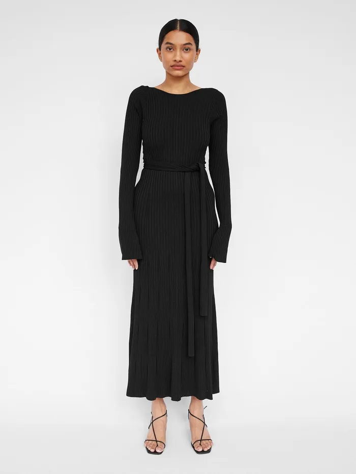 Women Clea 8211 Emerson Rib Dress In Black The UNDONE Dresses