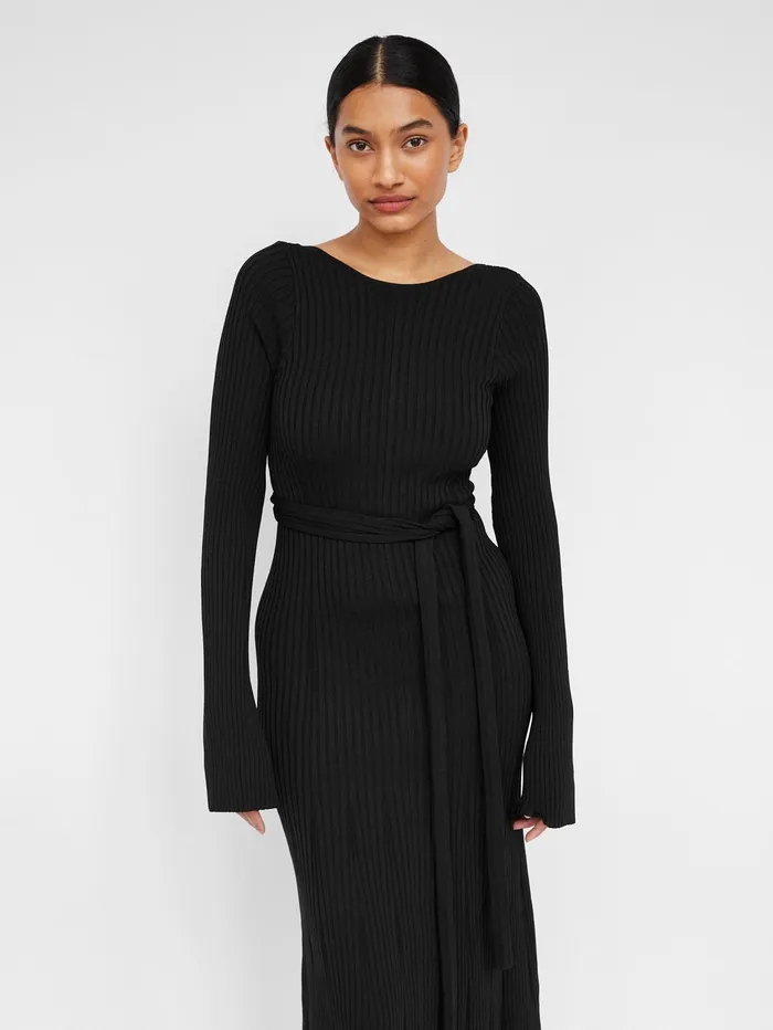 Women Clea 8211 Emerson Rib Dress In Black The UNDONE Dresses