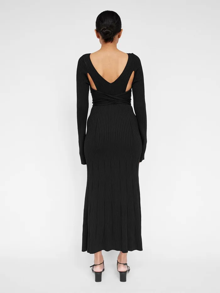 Women Clea 8211 Emerson Rib Dress In Black The UNDONE Dresses