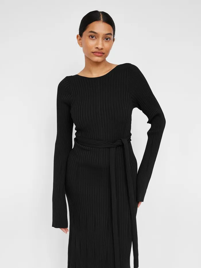 Women Clea 8211 Emerson Rib Dress In Black The UNDONE Dresses
