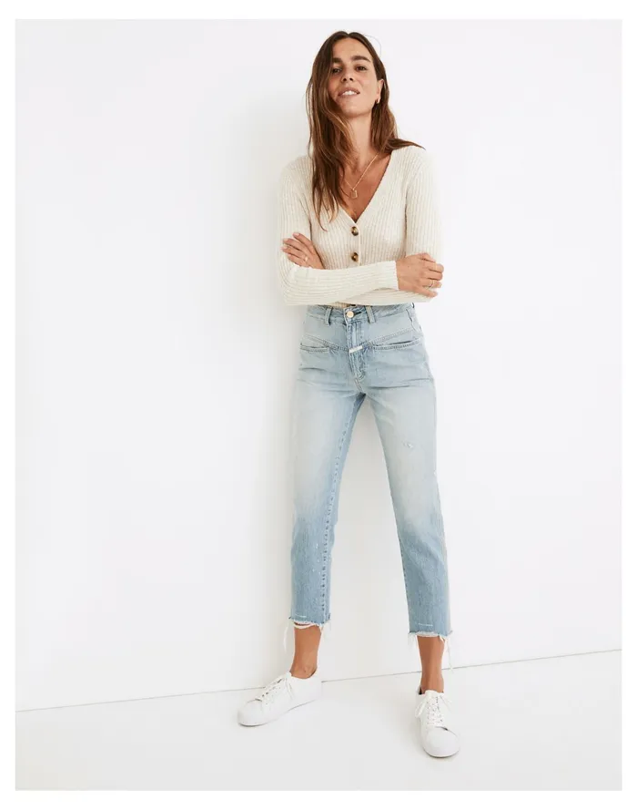Women Closed Patchwork X Lent Relaxed Jeans Mid Blue Madewell Jeans