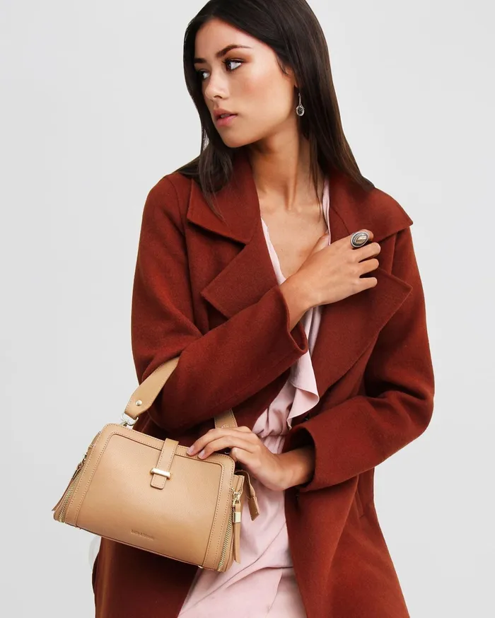 Women Coats and Jackets Belle and Bloom ExBoyfriend Wool Oversized Coat Caramel