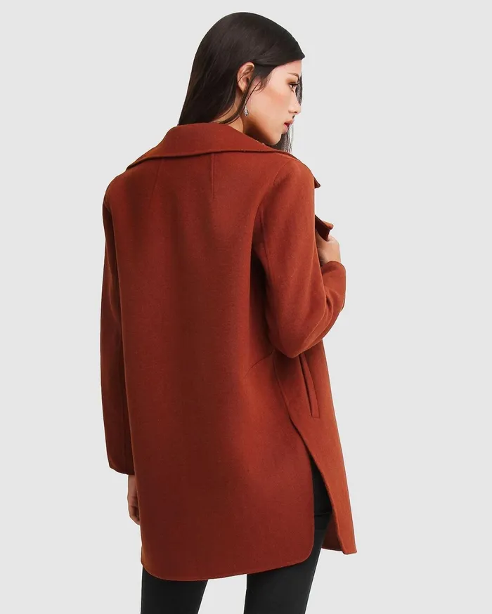Women Coats and Jackets Belle and Bloom ExBoyfriend Wool Oversized Coat Caramel