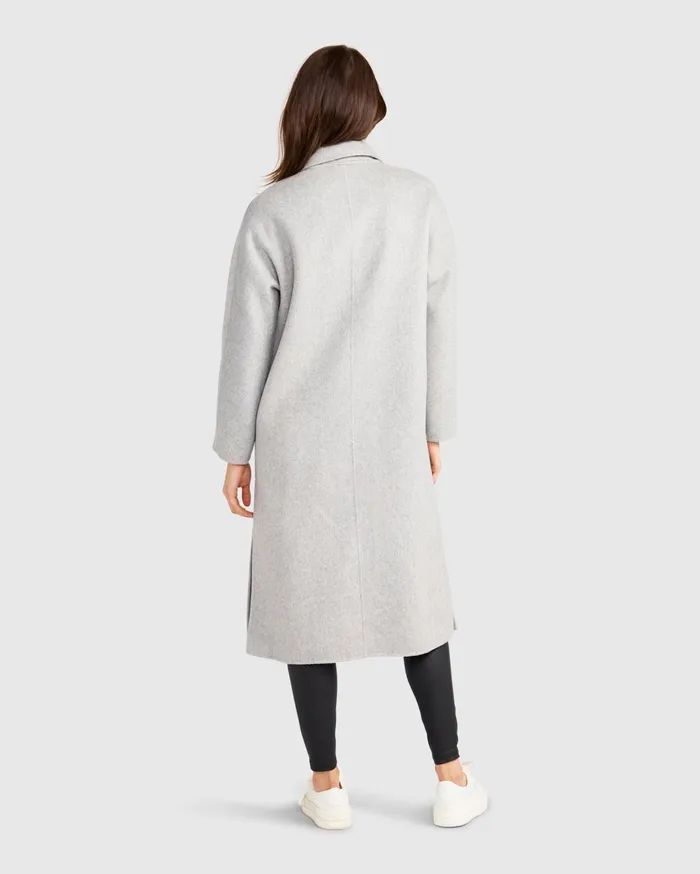 Women Coats and Jackets Belle and Bloom Guestlist Oversized Double Breasted Coat 8211 Grey Marle