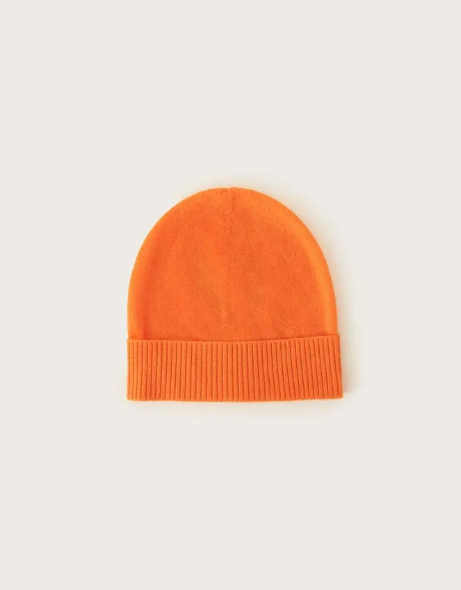 Women Coni Cashmere Beanie Hat Orange Monsoon Hats