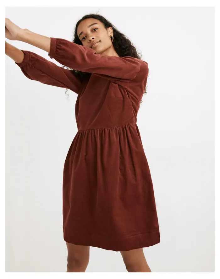 Women Corduroy Relaxed Mini Dress Rusted Burgundy Madewell Dresses Women Corduroy Relaxed Mini Dress Rusted Burgundy Madewell Dresses