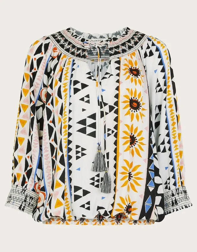 Women Corey Bubble Hem Top Ivory Monsoon Tops and Blouses