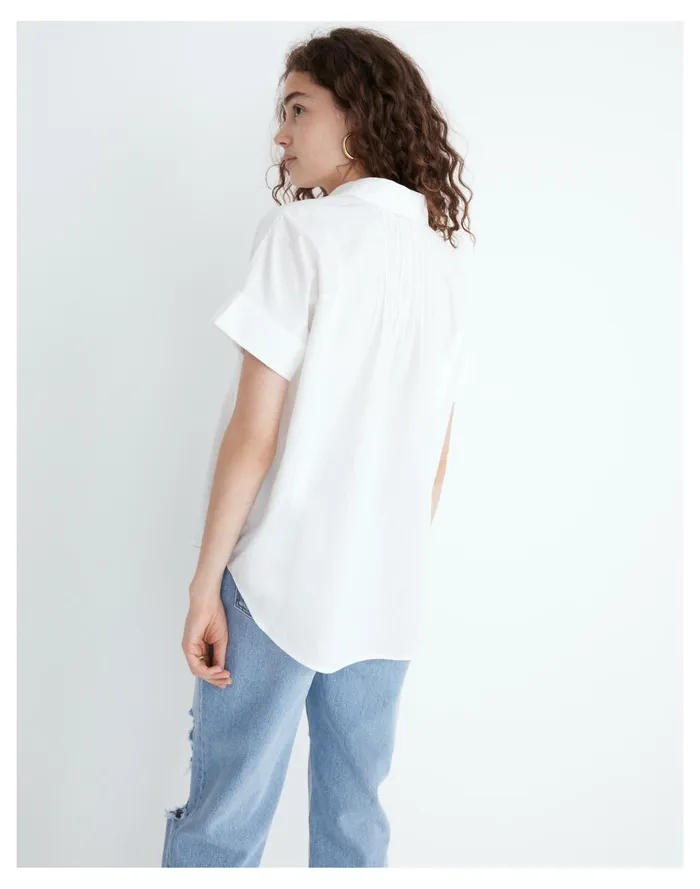 Women Courier Pintuck Back Shirt Eyelet White Madewell Tops and Shirts Women Courier Pintuck Back Shirt Eyelet White Madewell Tops and Shirts
