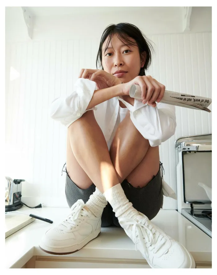 Women Court Sneakers In White Leather Ivory Multi Madewell Sneakers