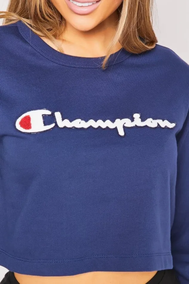 Women Crewneck Croptop Blue Brentiny Paris Sweaters and Sweatshirts Women Crewneck Croptop Blue Brentiny Paris Sweaters and Sweatshirts